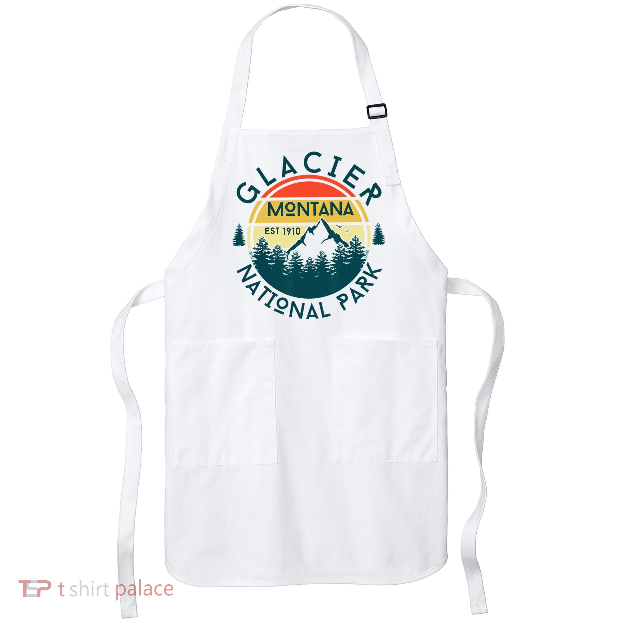 Glacier National Park Montana Hiking Nature Outdoors Apron
