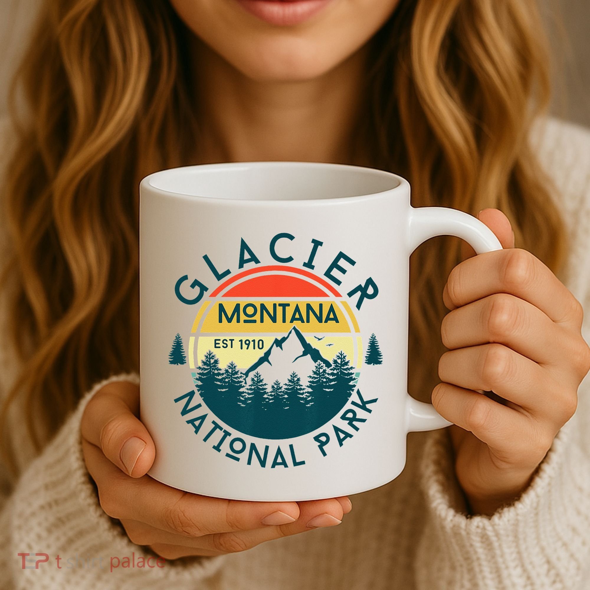 Glacier National Park Montana Hiking Nature Outdoors Coffee Mug