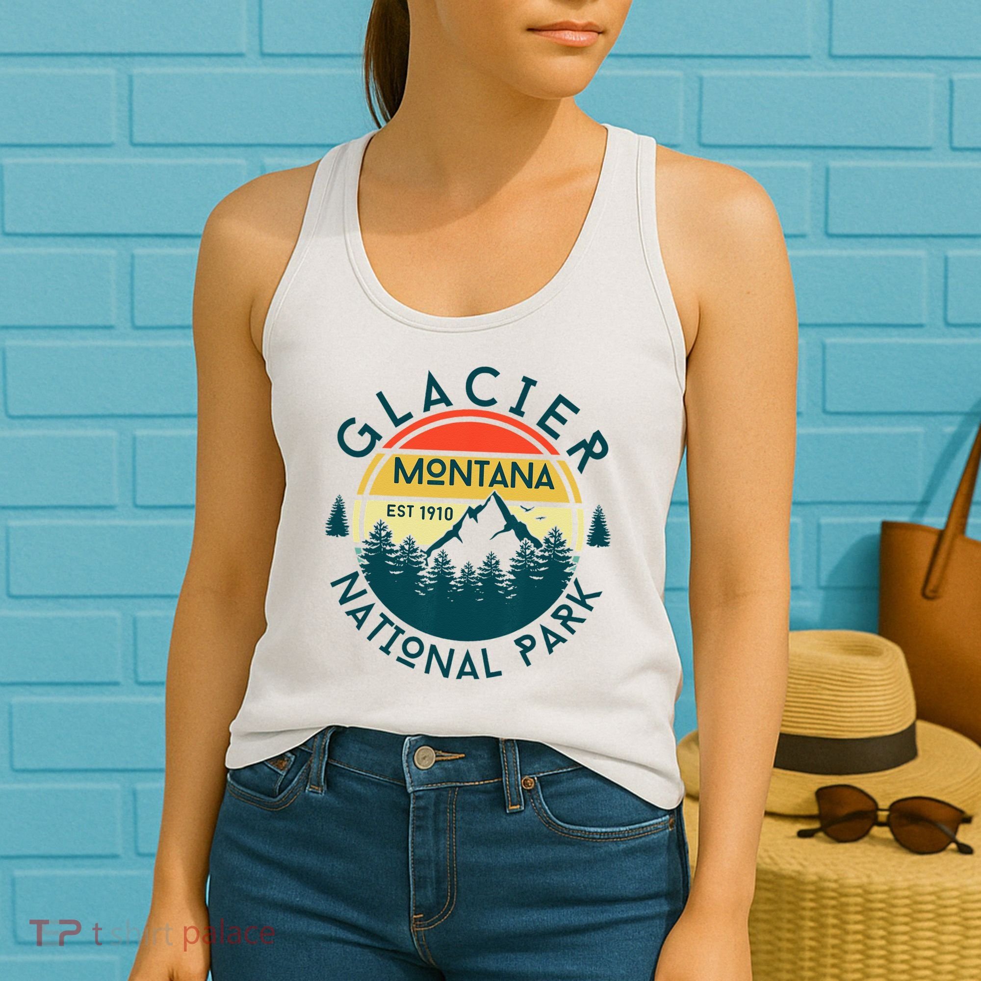 Glacier National Park Montana Hiking Nature Outdoors Women's Tank Top