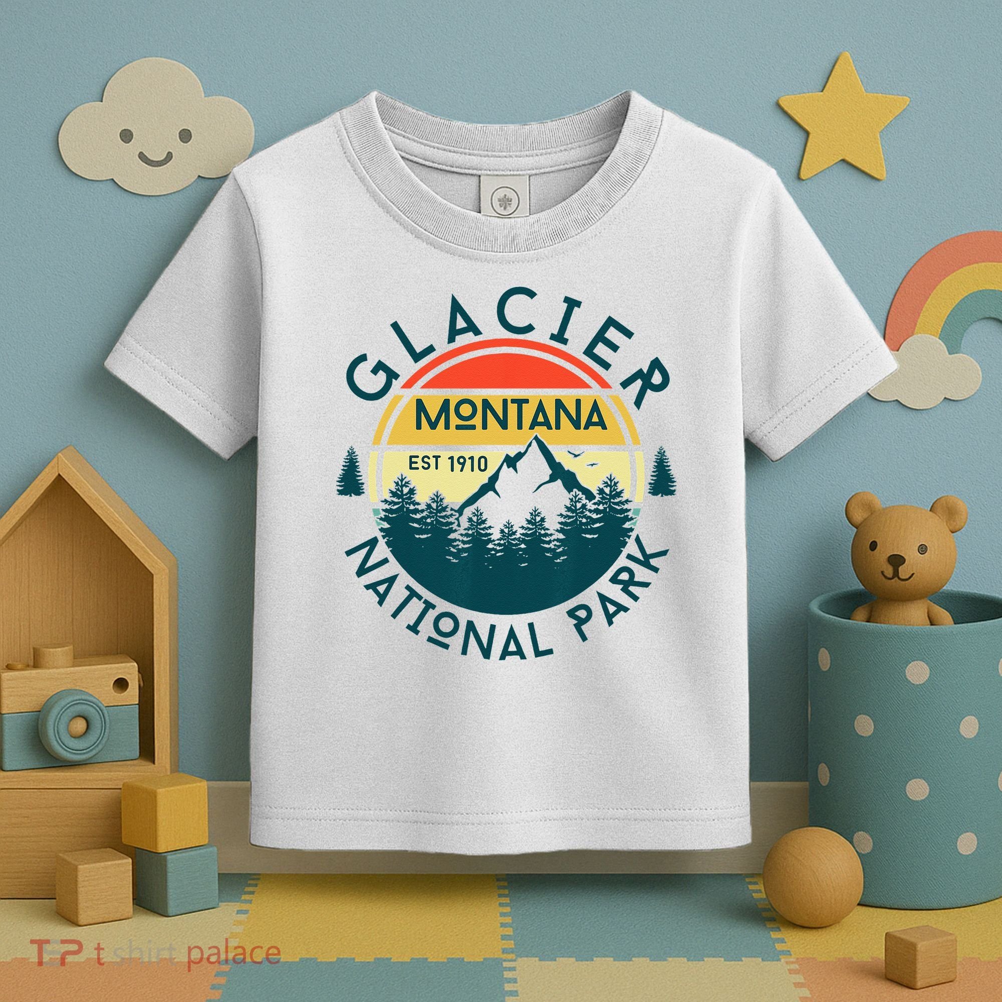 Glacier National Park Montana Hiking Nature Outdoors Toddler T-Shirt