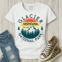 Glacier National Park Montana Hiking Nature Outdoors Women's T-Shirt thumb 3
