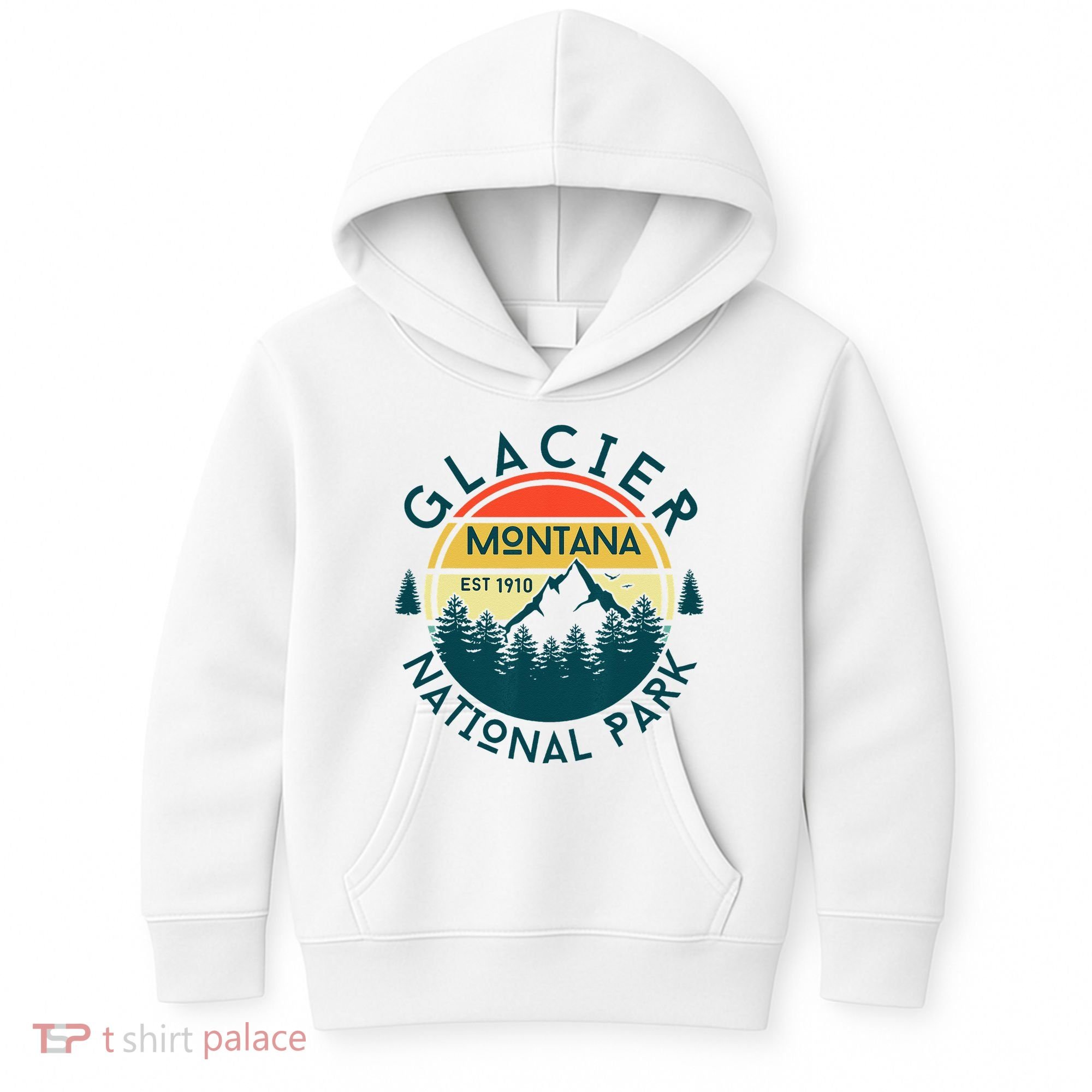 Glacier National Park Montana Hiking Nature Outdoors Kids Hoodie