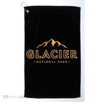 Glacier National Park Montana Hiking Souvenir Golf Towel thumb 0