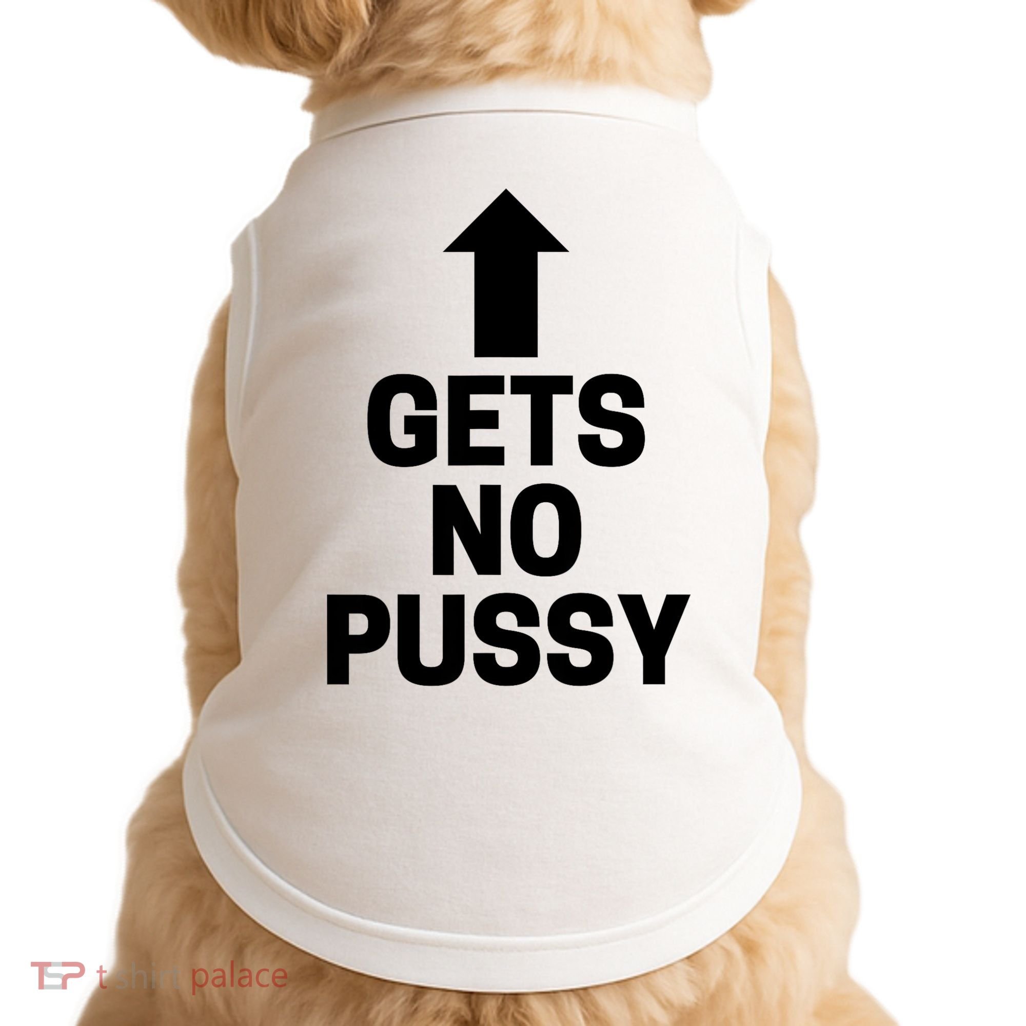 Gets No Pussy Funny Gift Adult Humor Doggie Tank