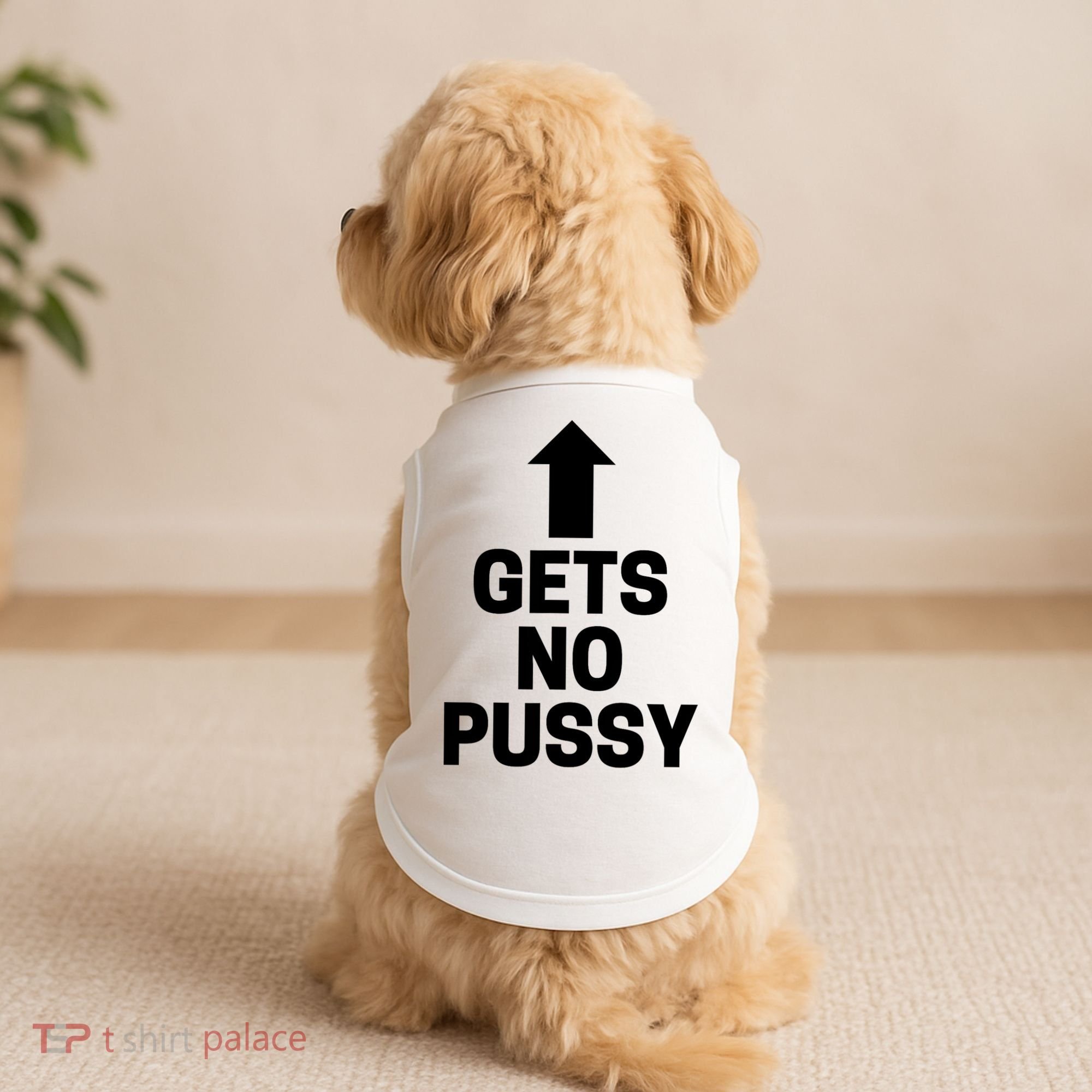 Gets No Pussy Funny Gift Adult Humor Doggie Tank