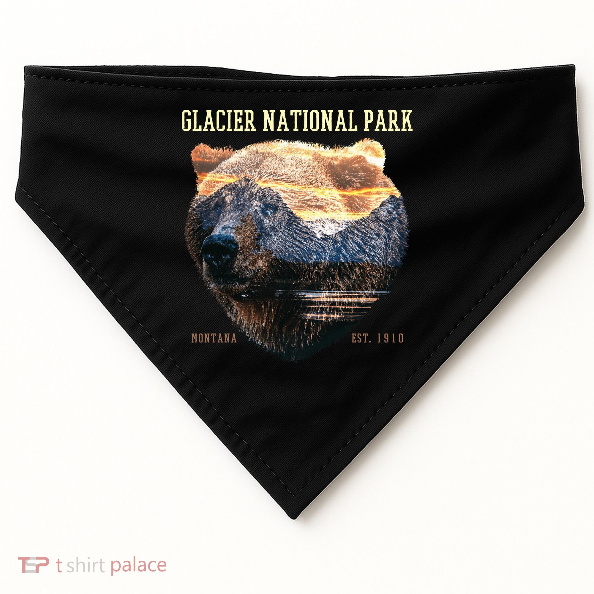 Glacier National Park USA-Made Doggie Bandana