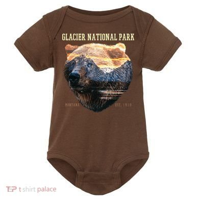 Glacier National Park Baby Bodysuit