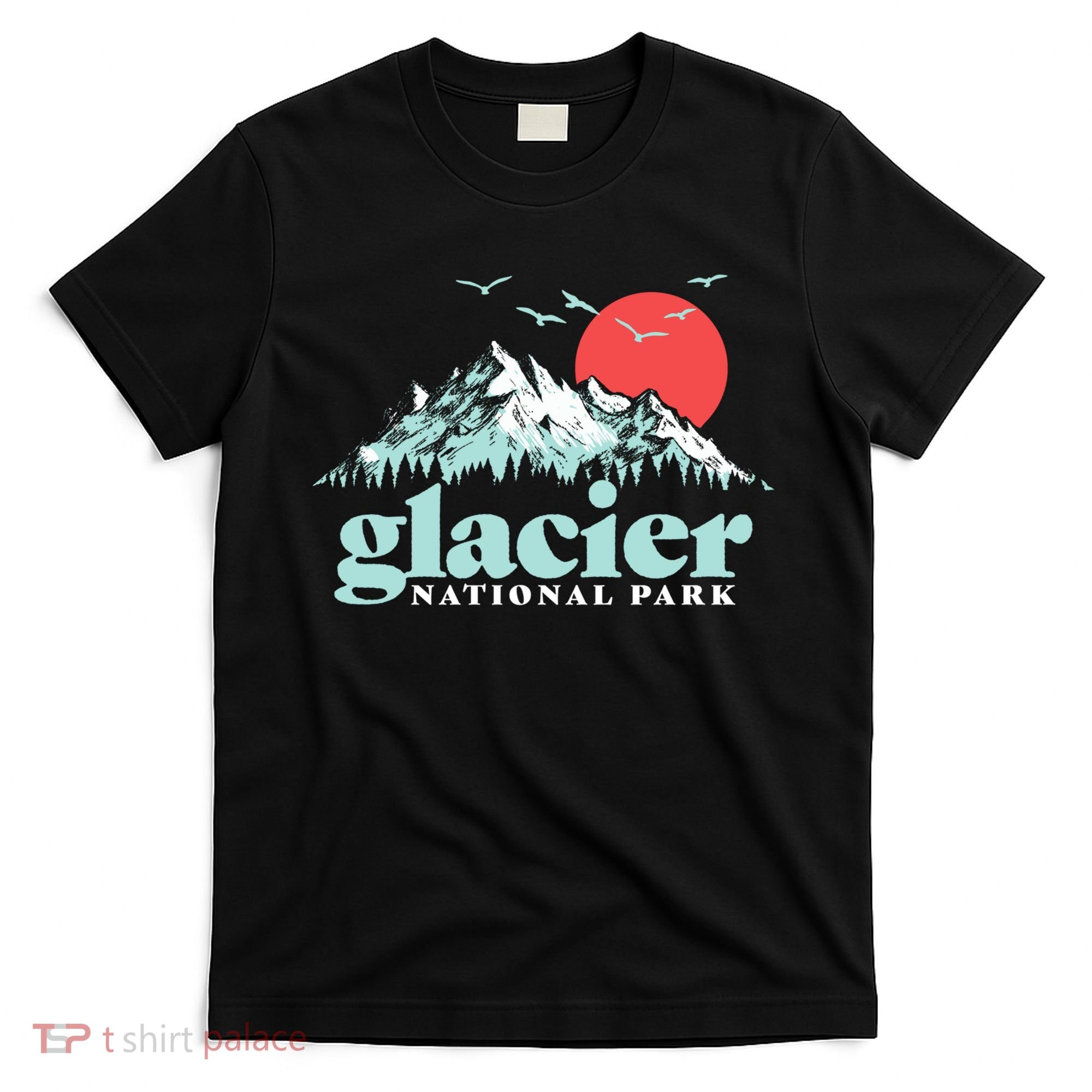 Glacier National Park Vintage 80s Mountains Cute Gift T-Shirt