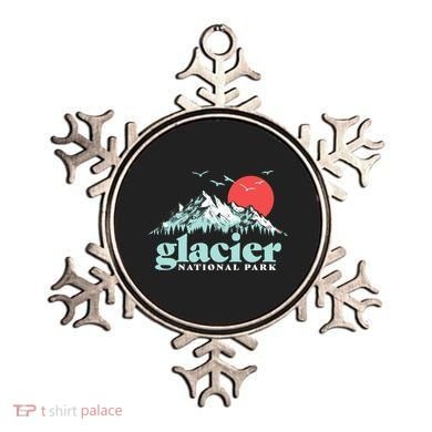 Glacier National Park Vintage 80s Mountains Cute Gift Ornament