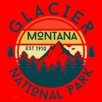 Glacier National Park Montana Hiking Nature Outdoors Santa Hat thumb 1