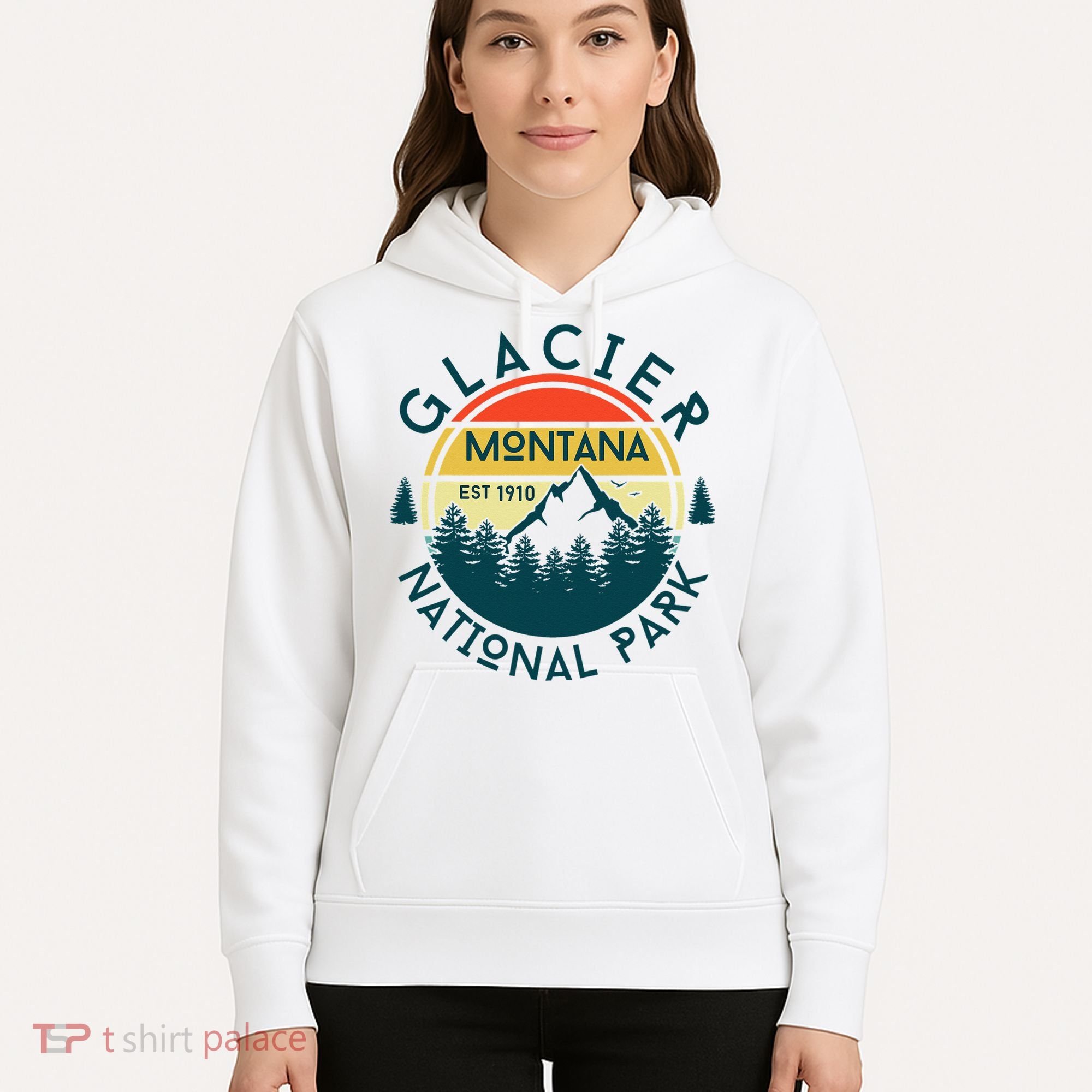Glacier National Park Montana Hiking Nature Outdoors Hoodie