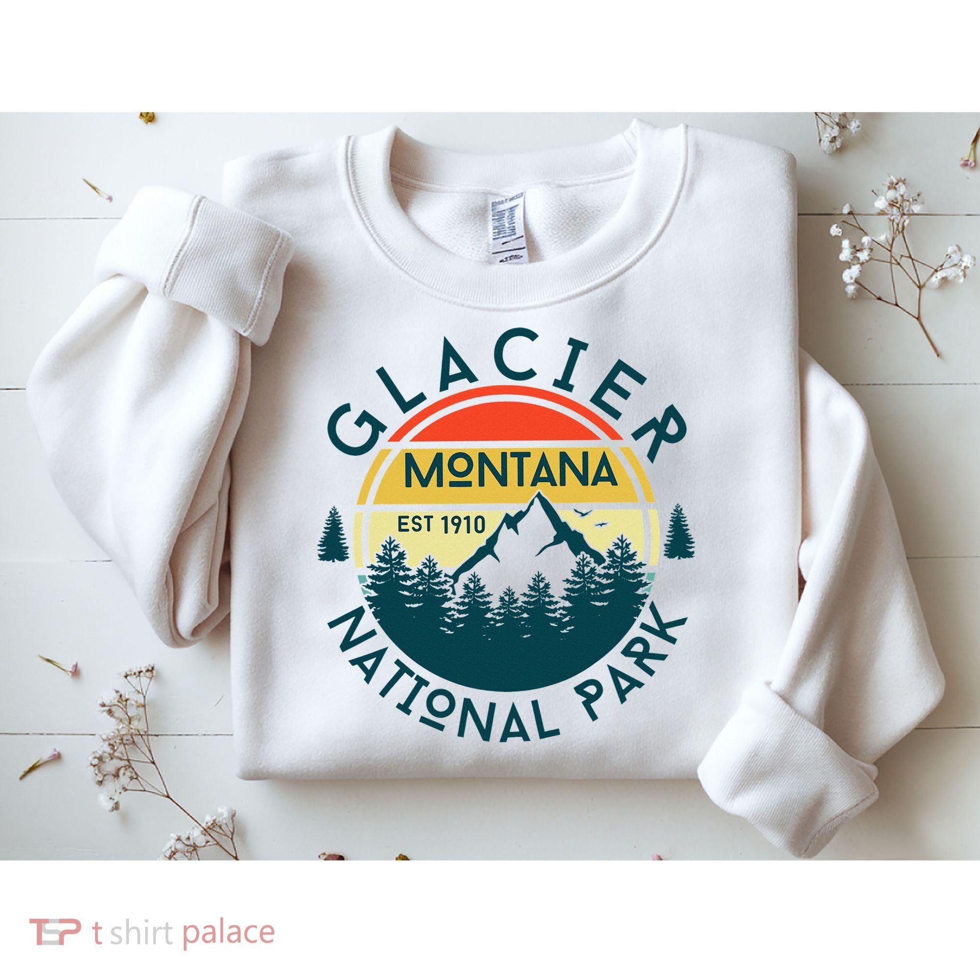 Glacier National Park Montana Hiking Nature Outdoors Sweatshirt