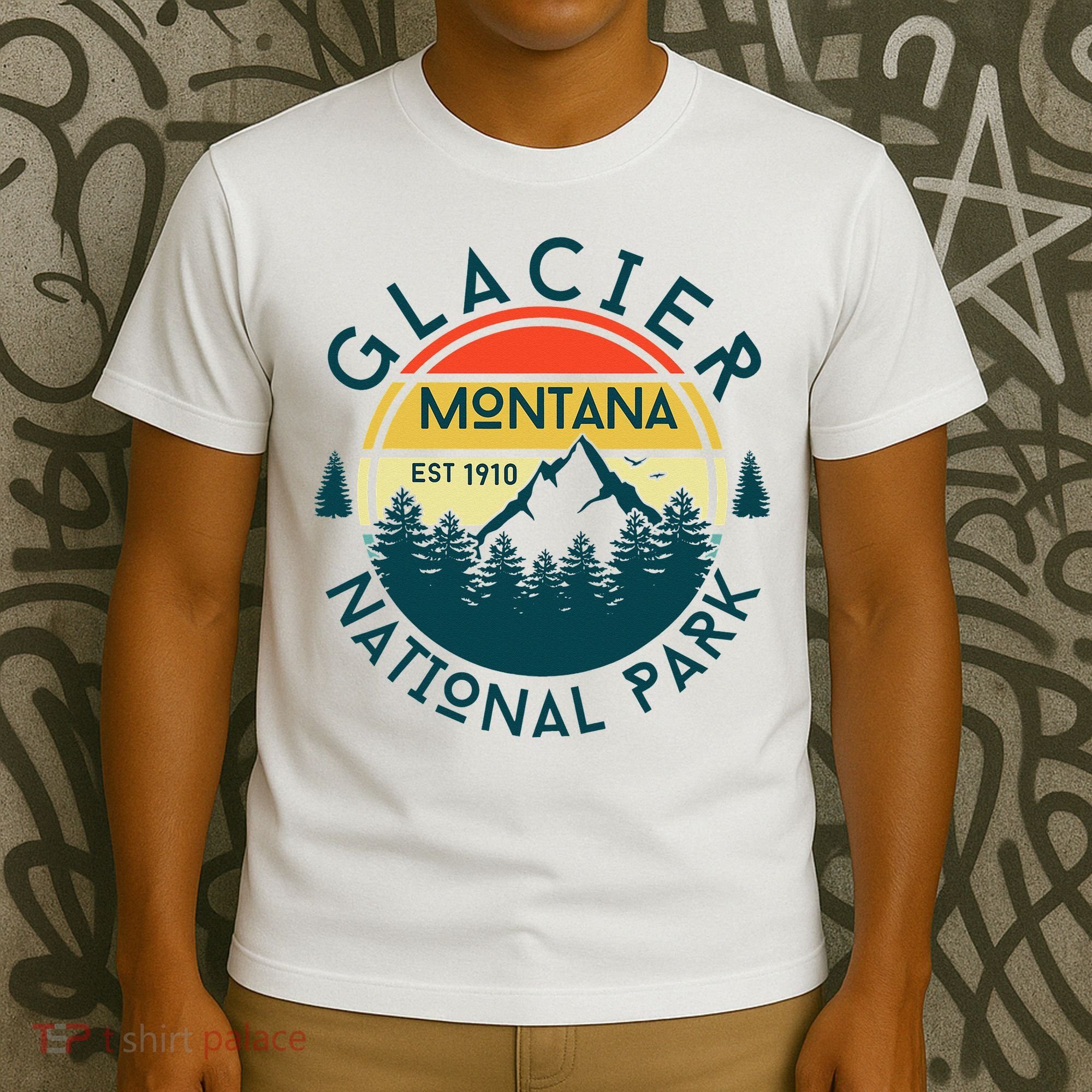 Glacier National Park Montana Hiking Nature Outdoors T-Shirt