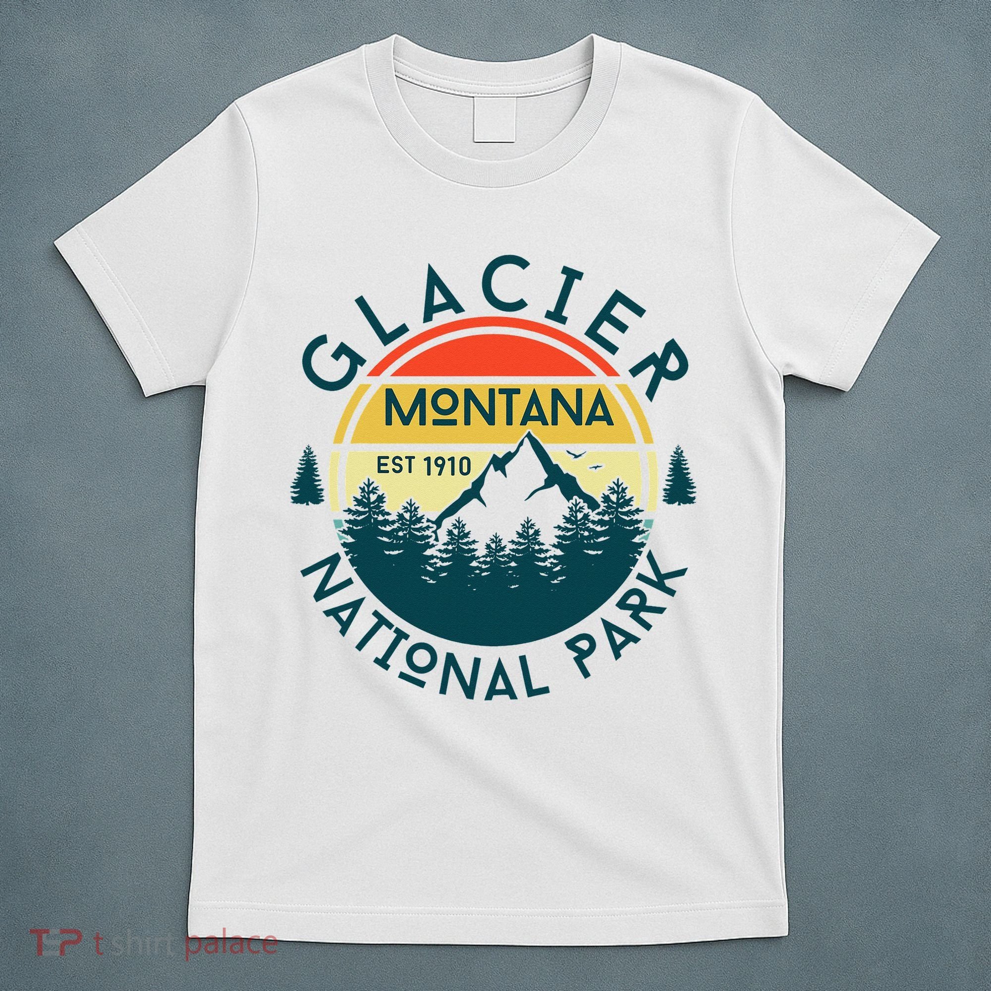 Glacier National Park Montana Hiking Nature Outdoors T-Shirt