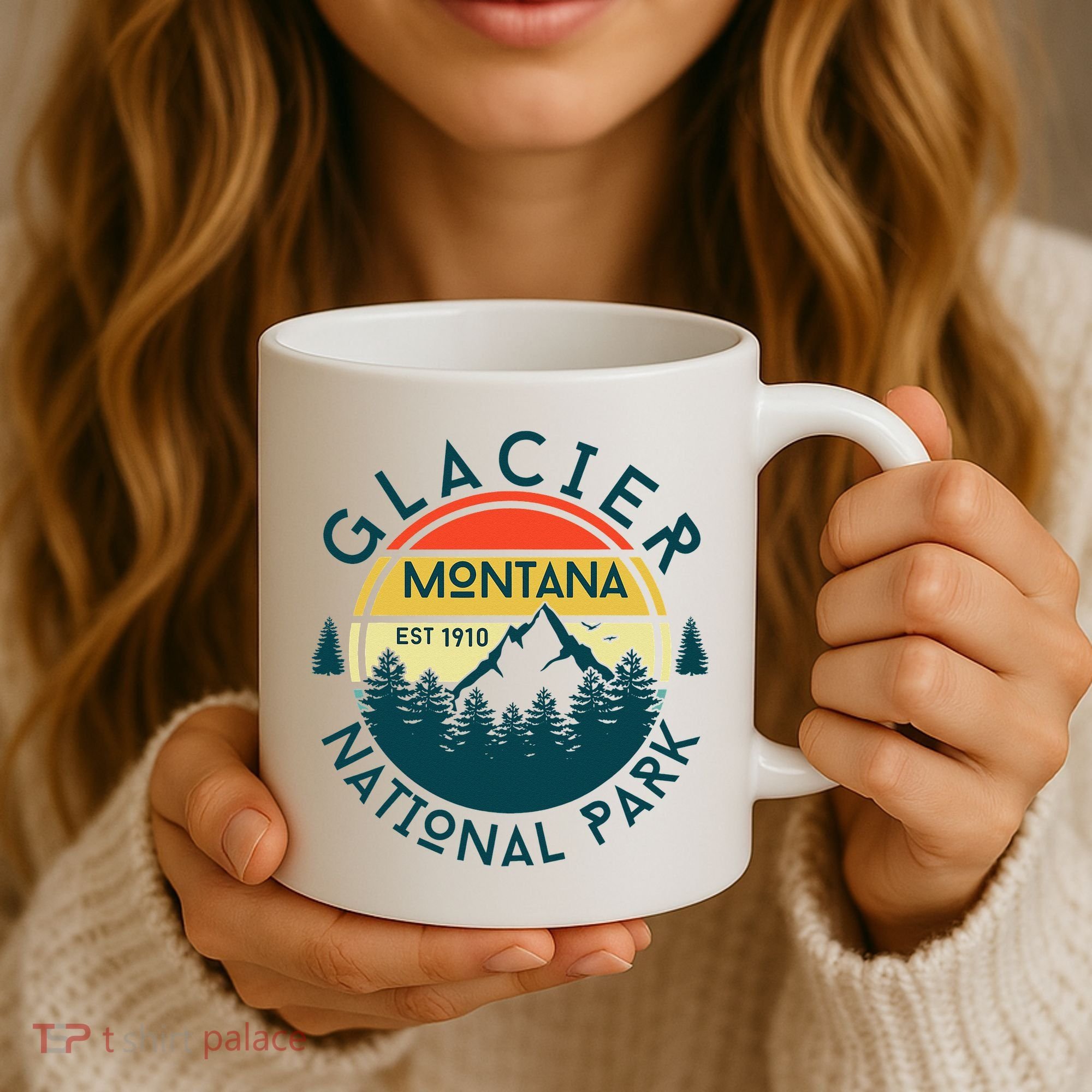 Glacier National Park Montana Hiking Nature Outdoors Coffee Mug