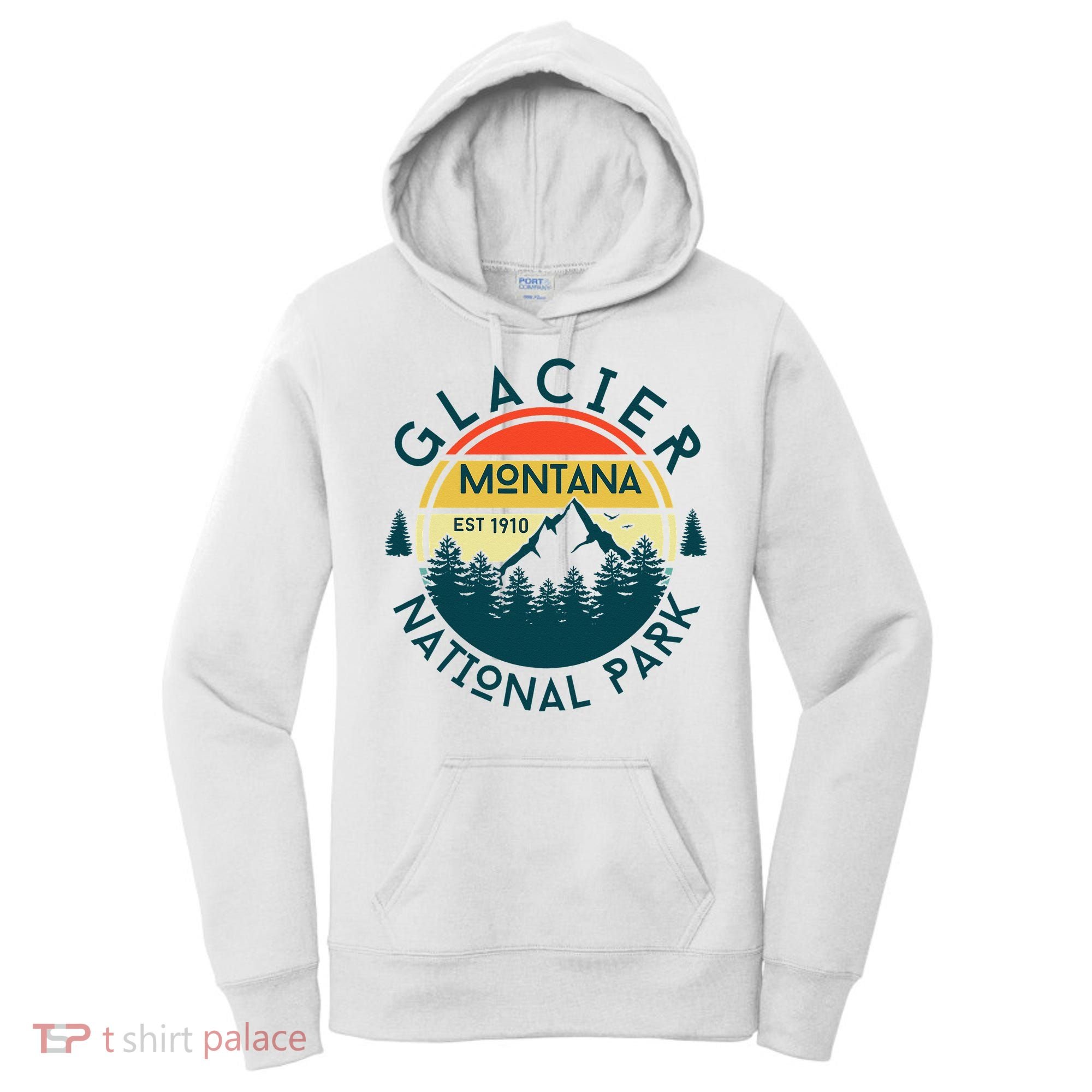 Glacier National Park Montana Hiking Nature Outdoors Women's Hoodie