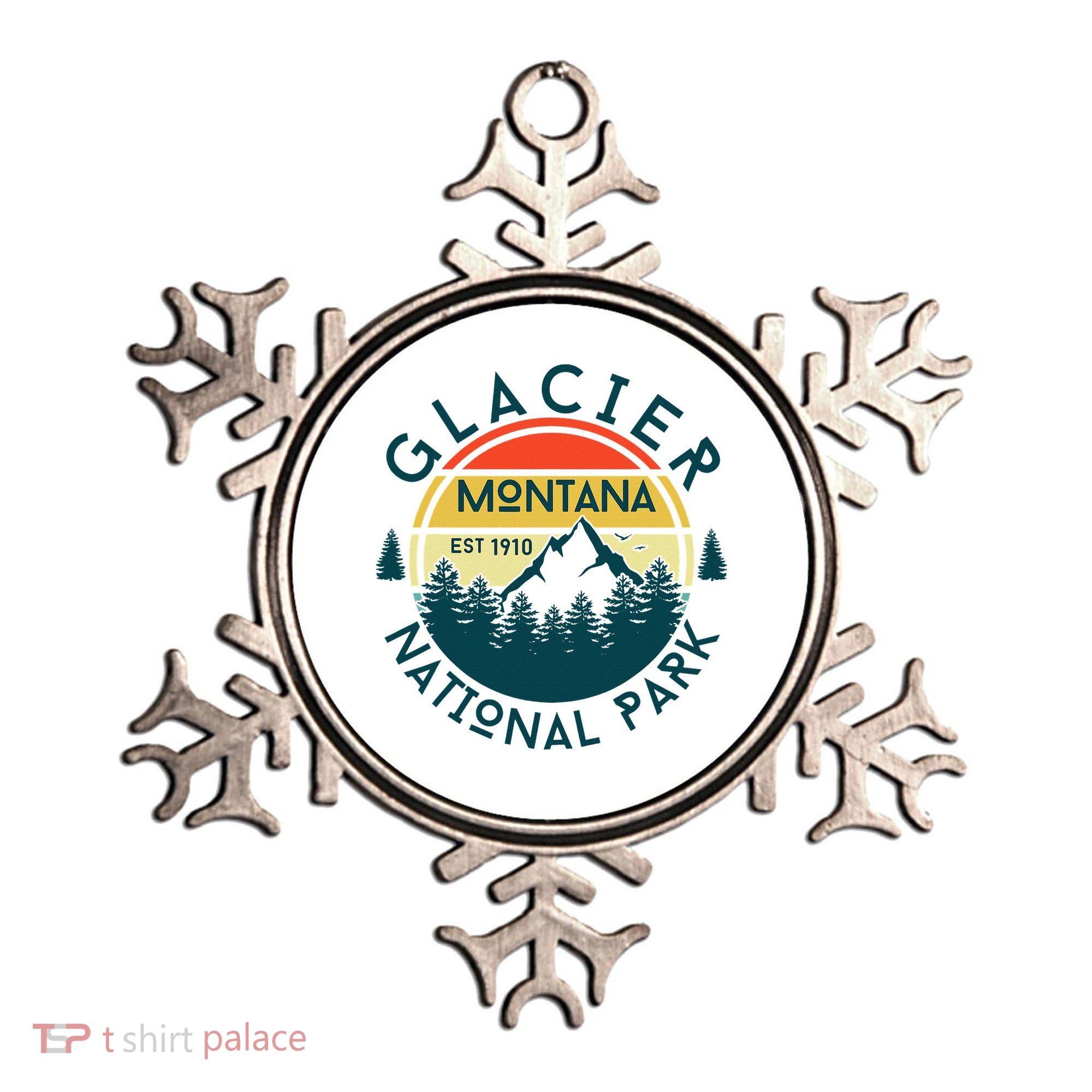 Glacier National Park Montana Hiking Nature Outdoors Ornament