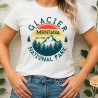 Glacier National Park Montana Hiking Nature Outdoors Women's T-Shirt thumb 2