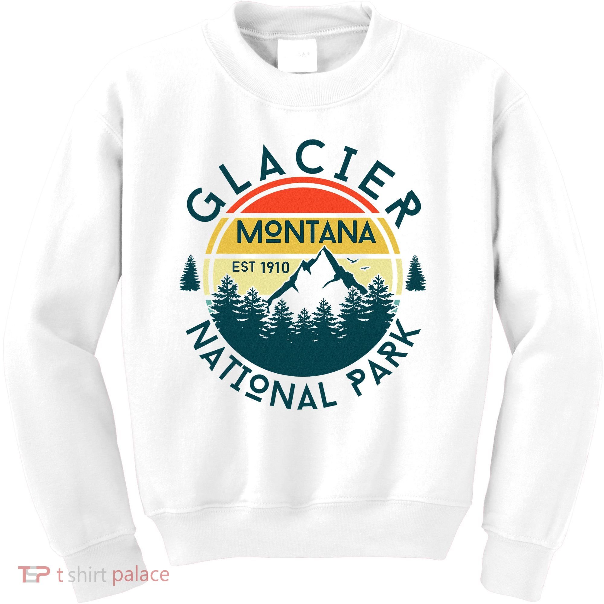 Glacier National Park Montana Hiking Nature Outdoors Kids Sweatshirt