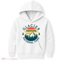 Glacier National Park Montana Hiking Nature Outdoors Kids Hoodie thumb 0