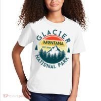 Glacier National Park Montana Hiking Nature Outdoors Kids T-Shirt thumb 2