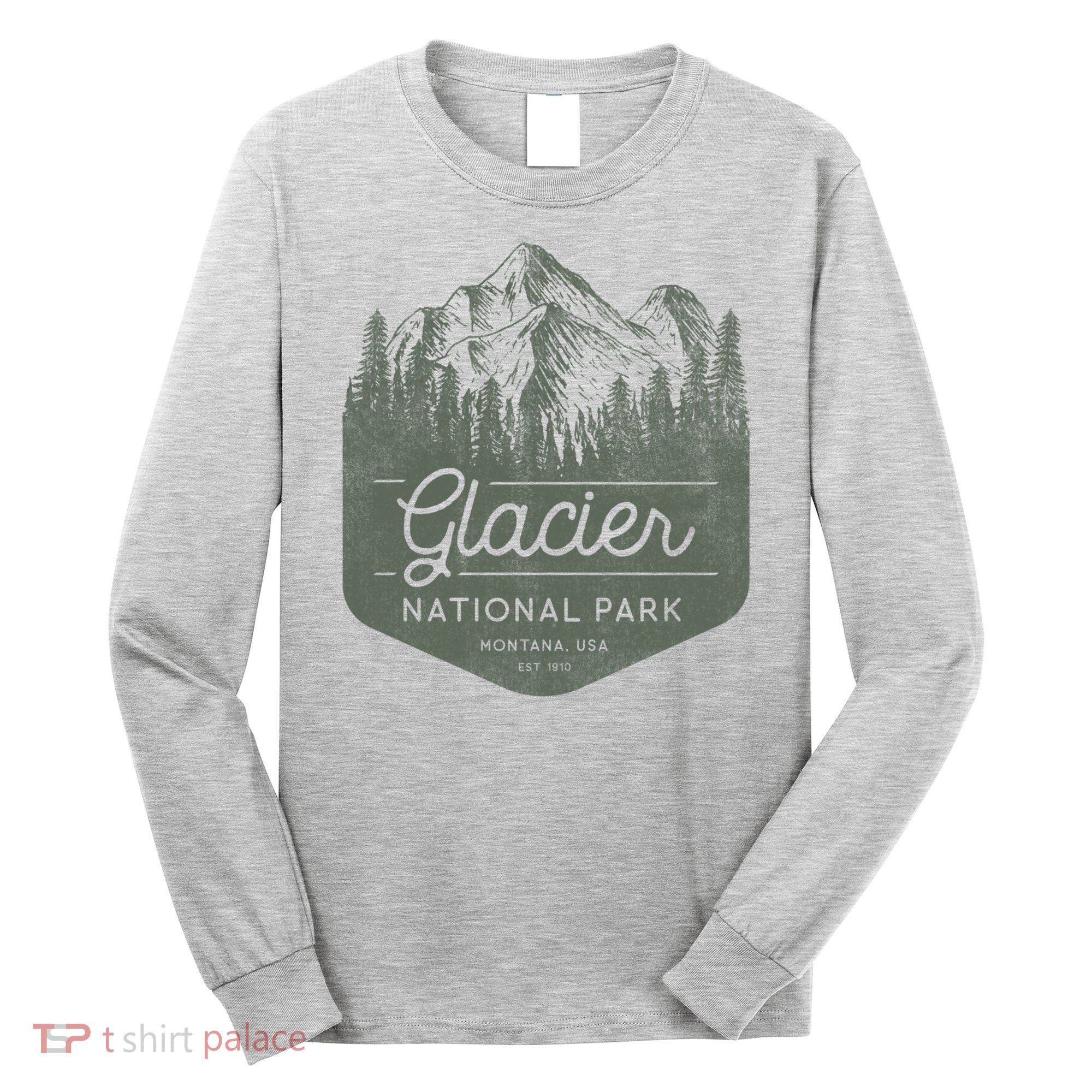 Glacier National Park Hoodie - Montana Vacation Long Sleeve Shirt