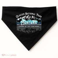 Glacier National Park Montana Moose Hiking Camping Souvenir USA-Made Doggie Bandana thumb 0