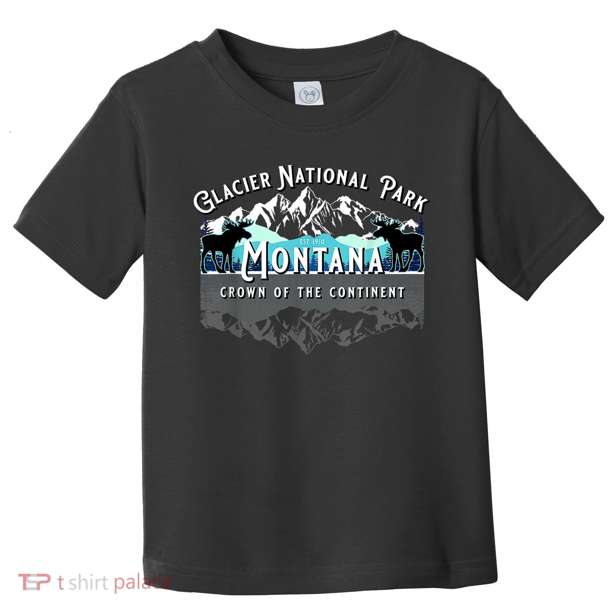 Glacier National Park Montana Moose Hiking Camping Souvenir Toddler T-Shirt