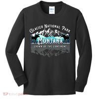 Glacier National Park Montana Moose Hiking Camping Souvenir Kids Long Sleeve Shirt thumb 0