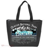 Glacier National Park Montana Moose Hiking Camping Souvenir Tote Bag thumb 0