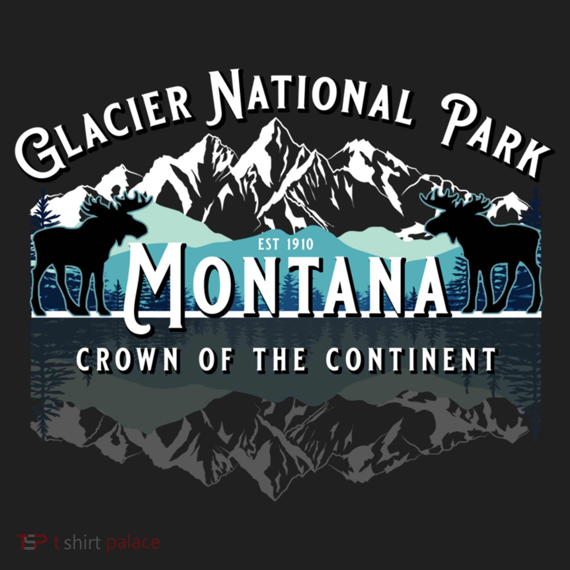 Glacier National Park Montana Hiking Moose Camping Souvenir Gift Women's Sweatshirt