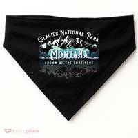 Glacier National Park Montana Hiking Moose Camping Souvenir Gift USA-Made Doggie Bandana thumb 0