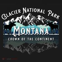 Glacier National Park Montana Hiking Moose Camping Souvenir Gift Backpack thumb 2