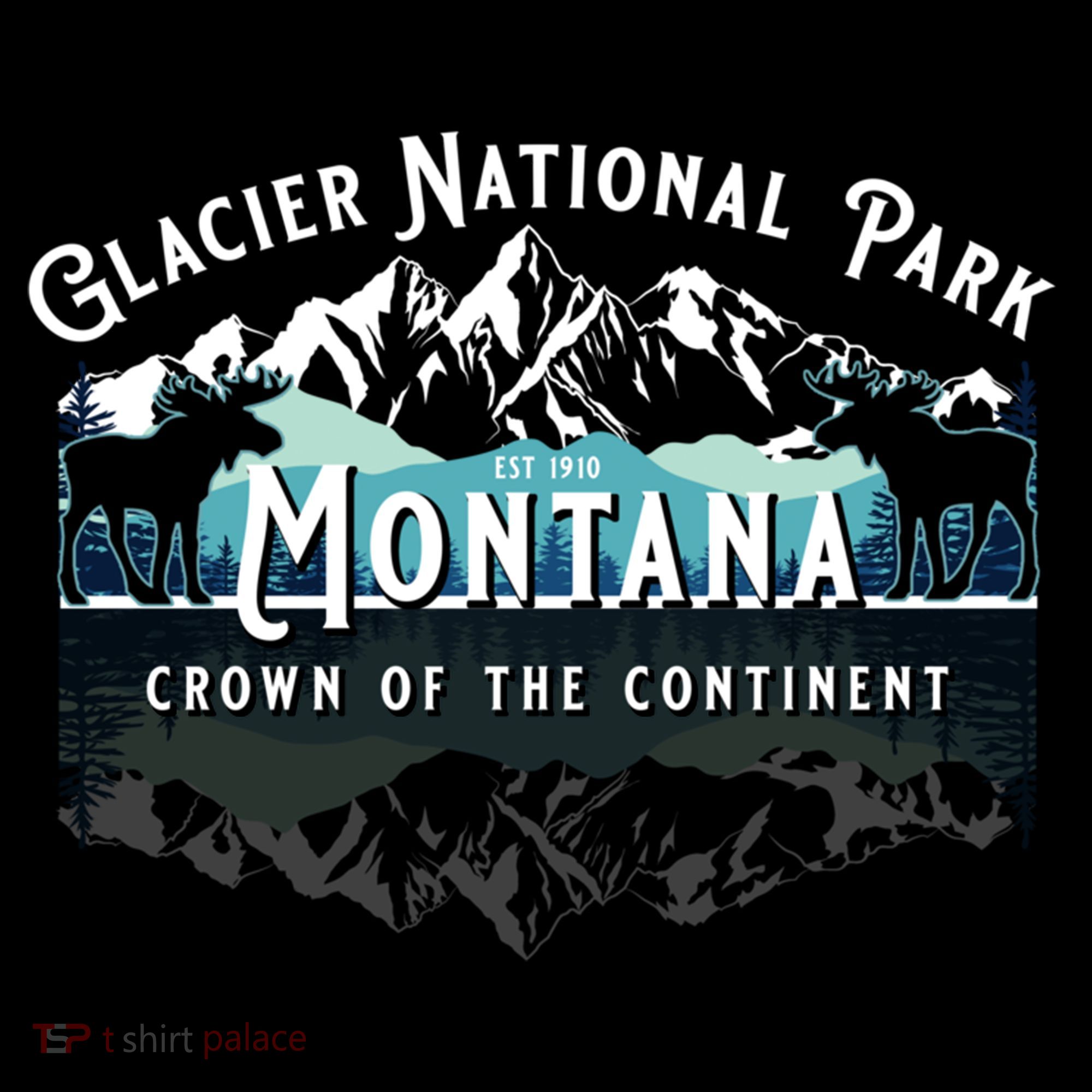Glacier National Park Montana Hiking Moose Camping Souvenir Gift Coffee Mug