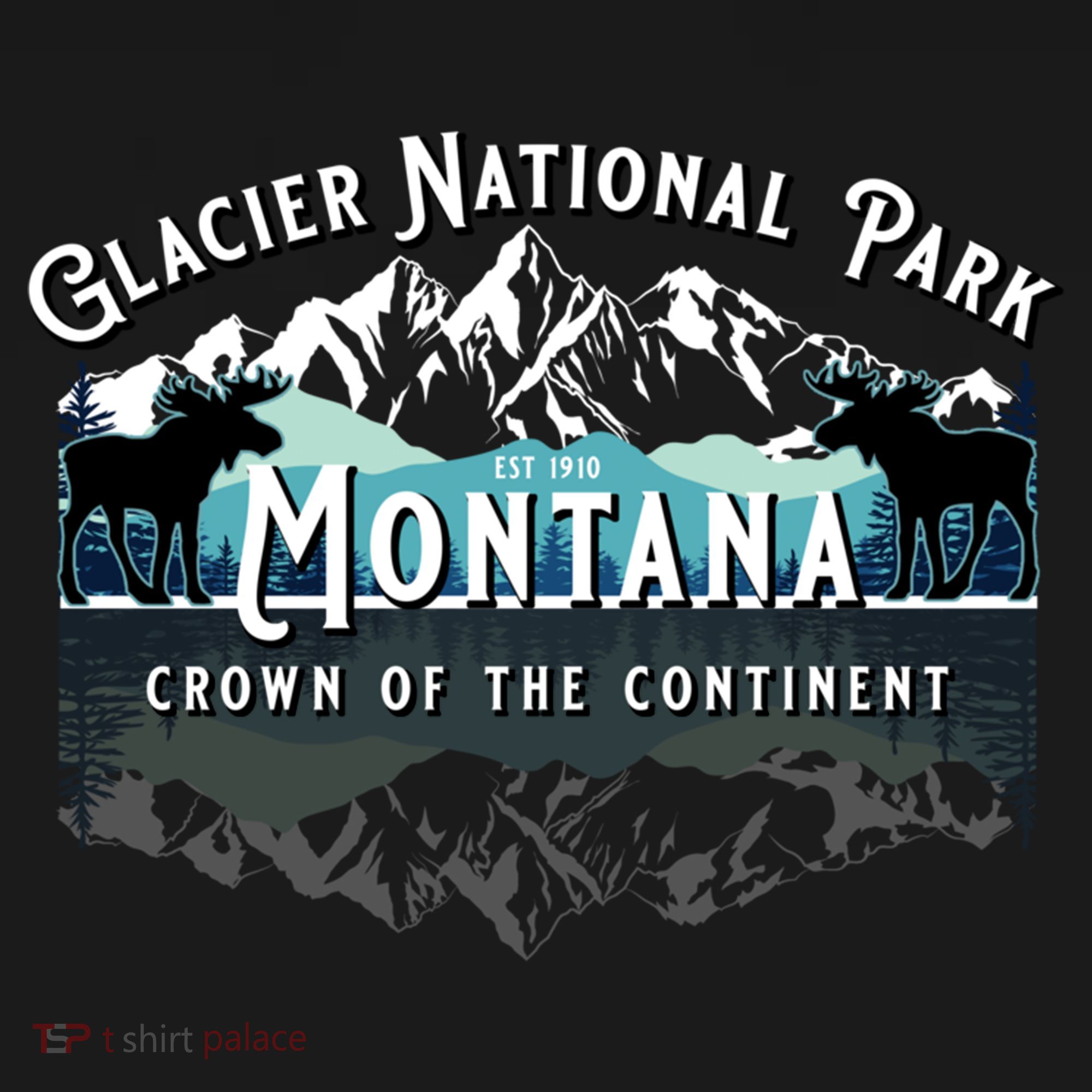 Glacier National Park Montana Hiking Moose Camping Souvenir Gift Women's Hoodie