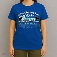 Glacier National Park Montana Hiking Moose Camping Souvenir Gift T-Shirt thumb 4