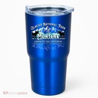 Glacier National Park Montana Hiking Moose Camping Souvenir Gift Tumbler thumb 0