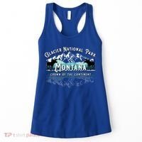 Glacier National Park Montana Hiking Moose Camping Souvenir Gift Women's Tank Top thumb 0