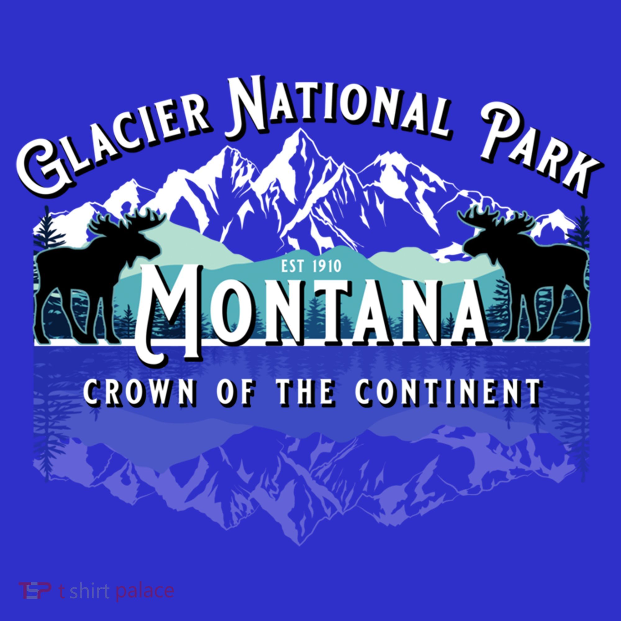 Glacier National Park Montana Hiking Moose Camping Souvenir Gift Women's Tank Top