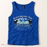 Glacier National Park Montana Hiking Moose Camping Souvenir Gift Tank Top thumb 2