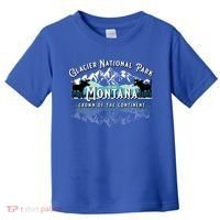 Glacier National Park Montana Hiking Moose Camping Souvenir Gift Toddler T-Shirt thumb 0