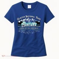 Glacier National Park Montana Hiking Moose Camping Souvenir Gift Women's T-Shirt thumb 0