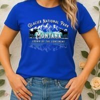Glacier National Park Montana Hiking Moose Camping Souvenir Gift Women's T-Shirt thumb 2