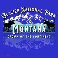 Glacier National Park Montana Hiking Moose Camping Souvenir Gift Kids T-Shirt thumb 4
