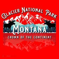 Glacier National Park Montana Hiking Moose Camping Souvenir Gift Santa Hat thumb 1