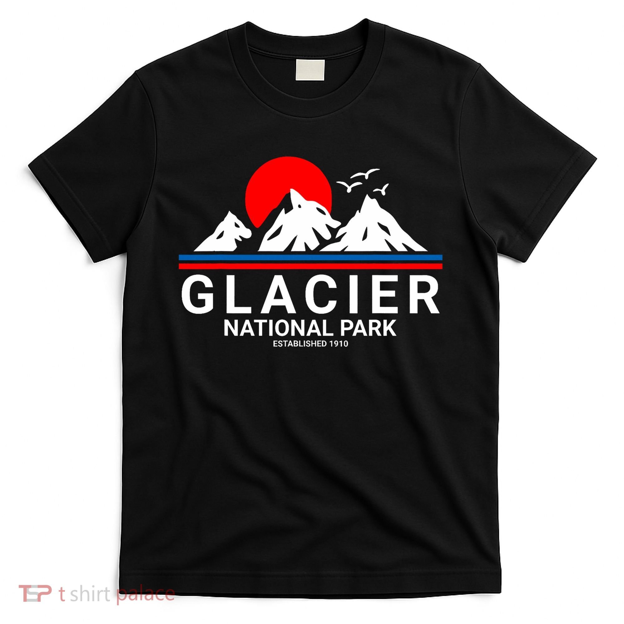 Glacier National Park Vintage Souvenir Hiking T-Shirt