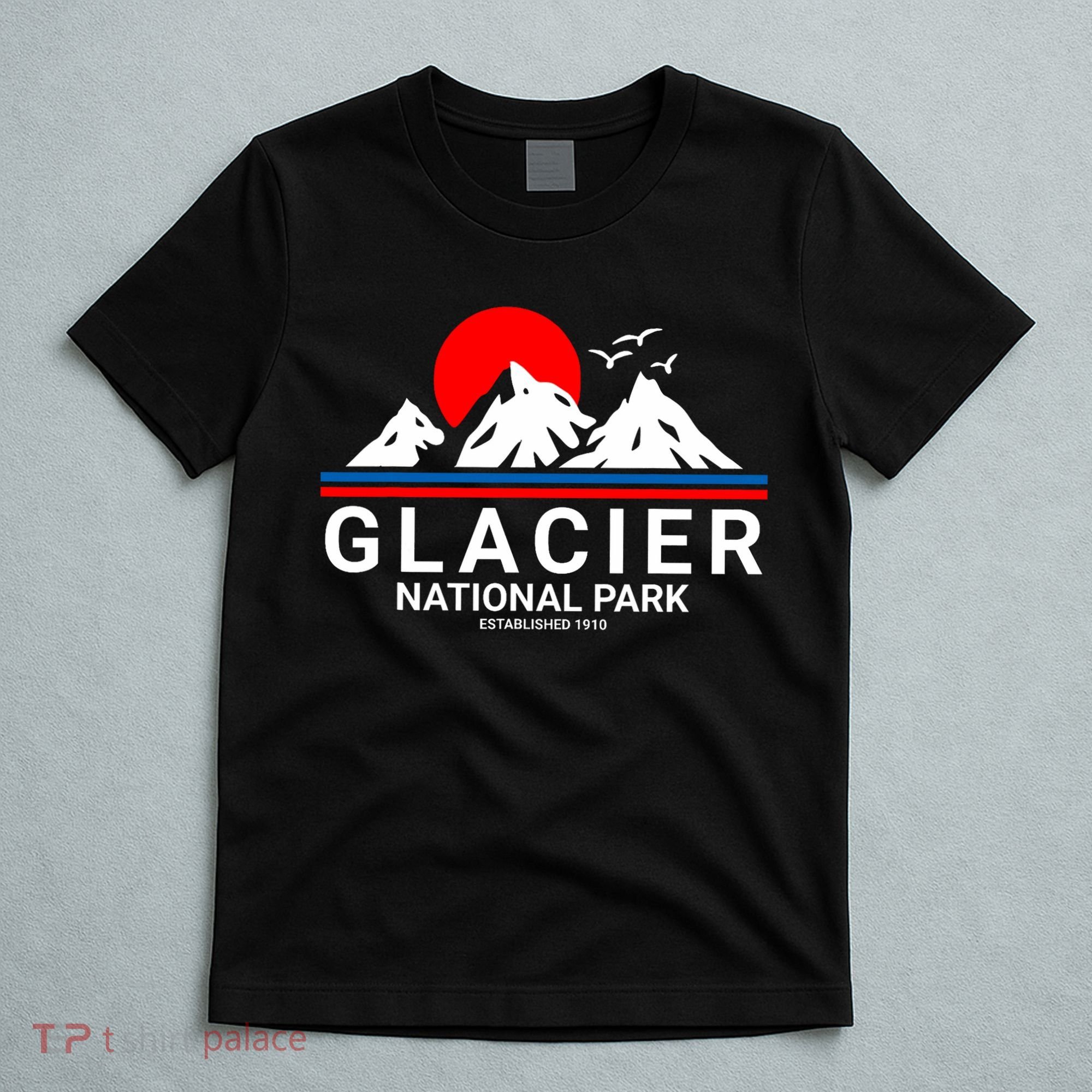 Glacier National Park Vintage Souvenir Hiking T-Shirt