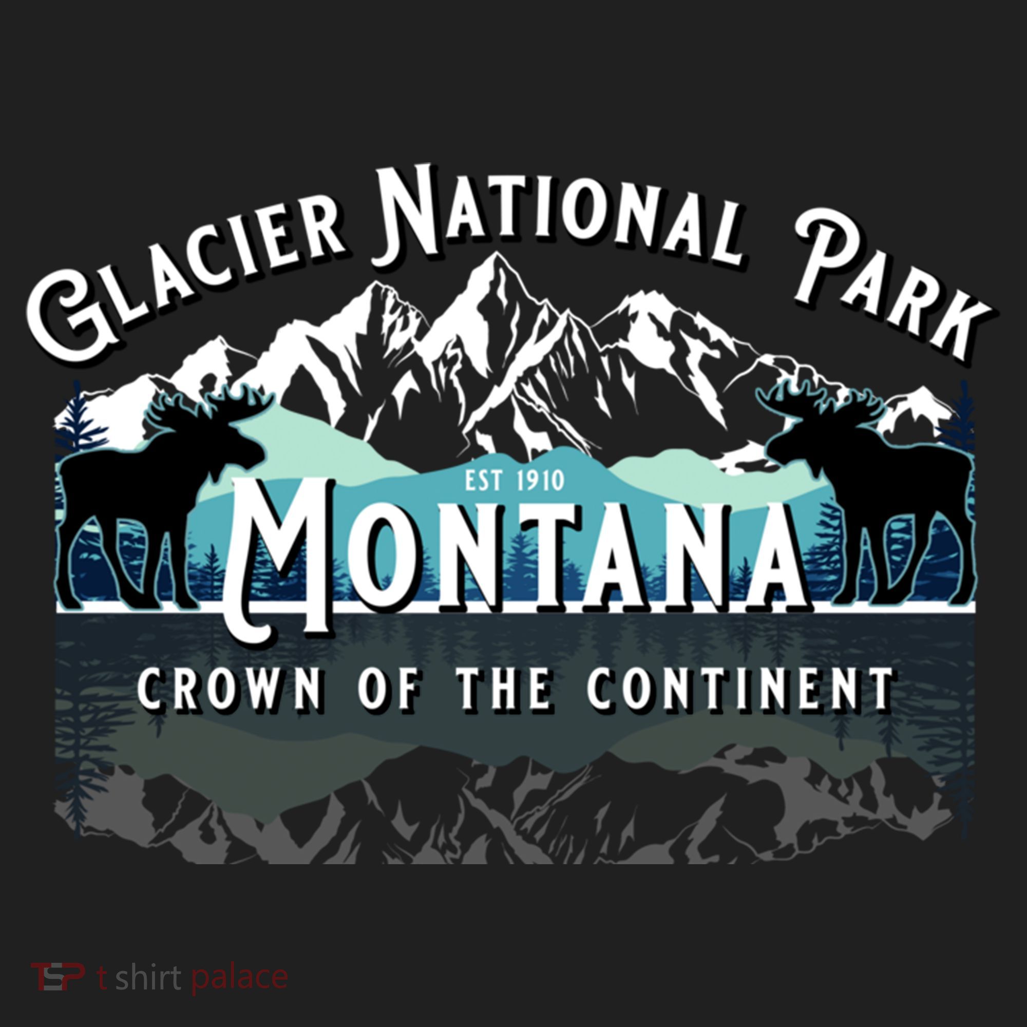 Glacier National Park Montana Hiking Camping Moose Souvenir Meaningful Gift Women's Sweatshirt