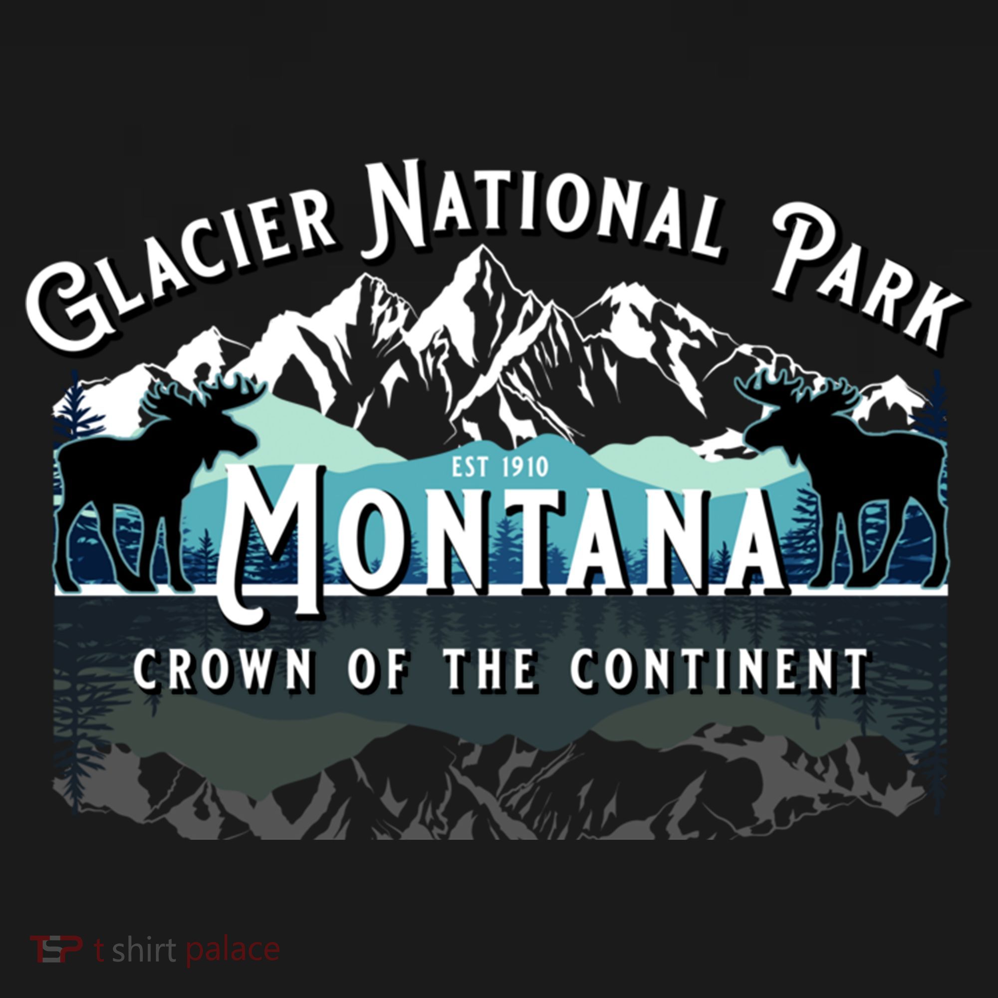 Glacier National Park Montana Hiking Camping Moose Souvenir Meaningful Gift Doggie Tank