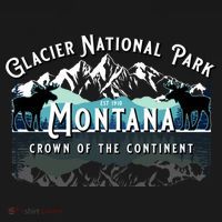 Glacier National Park Montana Hiking Camping Moose Souvenir Meaningful Gift Women's Hoodie thumb 2